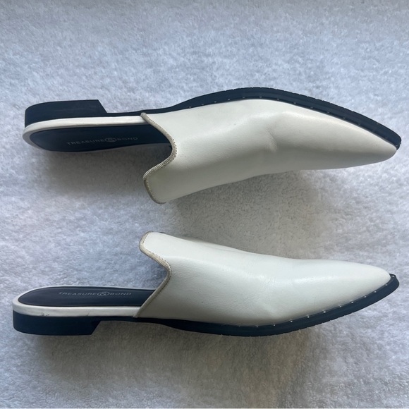 Treasure & Bond Keaton white leather mule slide loafer shoe. Women’s 7 - Picture 5 of 12